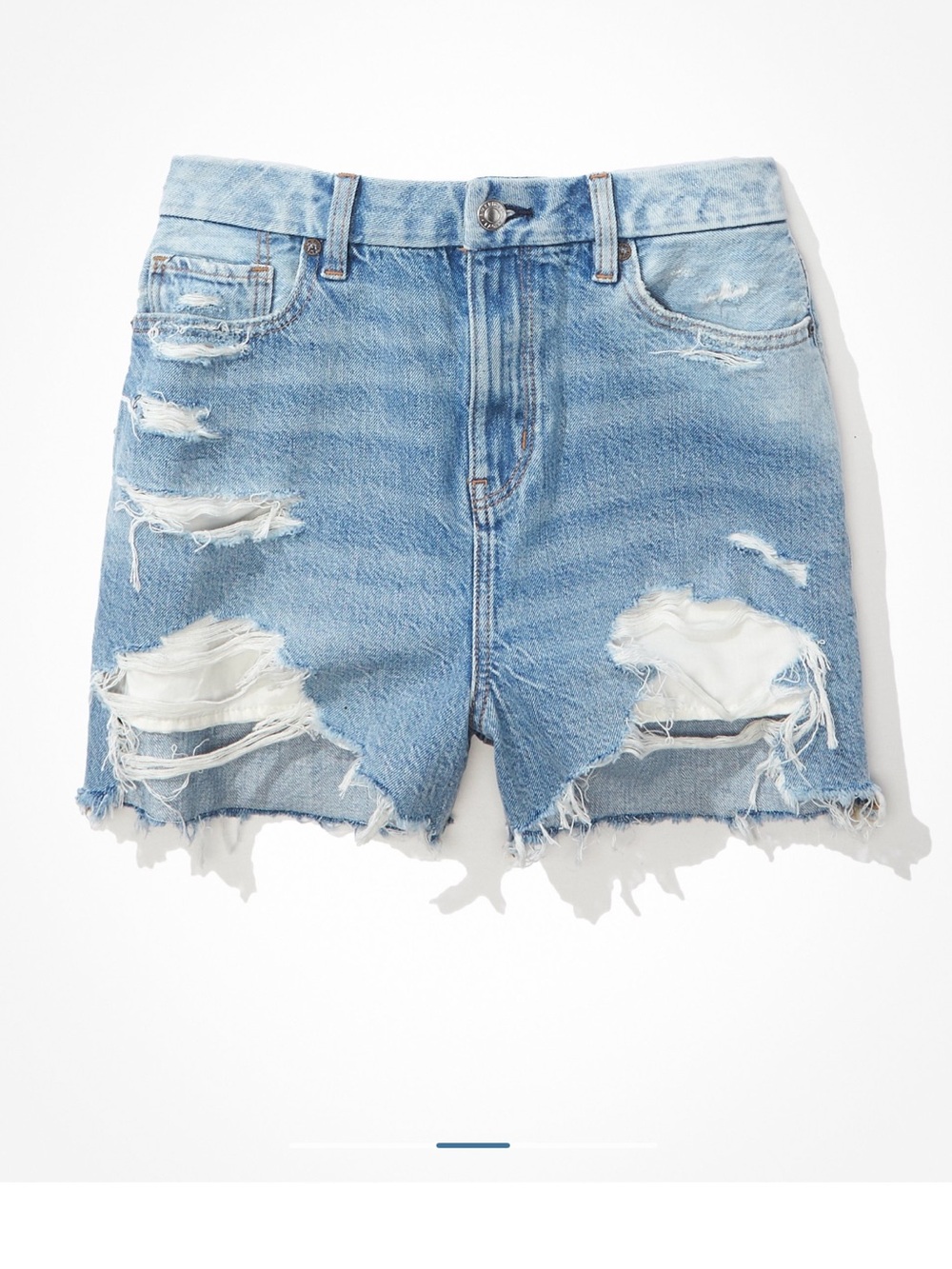 American Eagle Distressed Curvy Mom Short